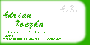 adrian koczka business card