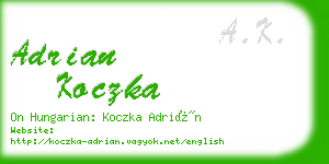 adrian koczka business card